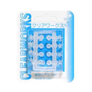 クリアワークス(使い捨てピアス) フラットスター フルムーン