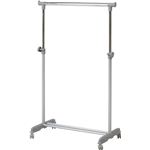 パイプシングルハンガー スチール キャスター付き 高さ調整可 幅75cm×奥行43cm FB-75SGY グレー