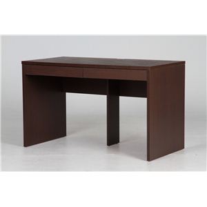 デスク/PCデスク 幅120cm×奥行60cm×高さ72.5cm 引き出し収納付き DE-1260BR ブラウン
