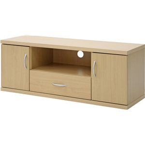 ワイドローボード（テレビ台/テレビボード） 【ポルト】 扉/引き出し収納付き 幅118cm×奥行39.5cm PO-1245LB ナチュラル