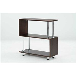 S型ラック/デザインラック 【3段】 幅81cm×奥行29.5cm SR-3BR ブラウン
