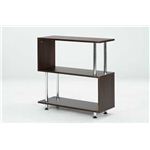 S型ラック/デザインラック 【3段】 幅81cm×奥行29.5cm SR-3BR ブラウン