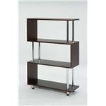 S型ラック/デザインラック 【4段】 幅81cm×奥行29.5cm SR-4BR ブラウン