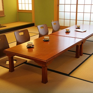 折りたたみテーブル/折脚和風座卓（額縁・幅120cm×奥行75cm） 木製 TLM-12075オーク材 【完成品】