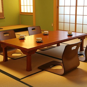 折りたたみテーブル/折脚和風座卓（額縁・幅150cm×奥行75cm） 木製 TLM-15075オーク材 【完成品】