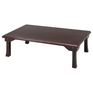 折りたたみテーブル/折脚和風座卓（額縁・幅120cm×奥行75cm） 木製 TLM-12075紫檀色 【完成品】