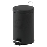 ダストボックス/スチール ラウンドペダルペール 20L ブラック(黒)