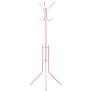 キッズパイプポールハンガー スチール 幅50cm×奥行50cm×高さ130cm ピンク ［子供部屋/キッズ用家具］