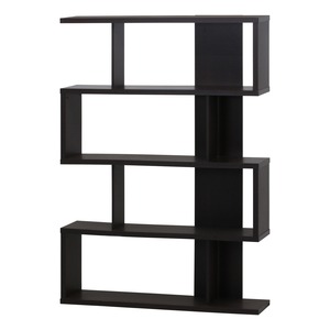 S型ディスプレイシェルフ(オープンラック) 幅120cm×奥行30.5cm BR ブラウン