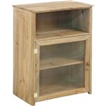 ネットキャビネット(収納チェスト) 【moku】 3段 木製/スチール アンティーク調 ブラウン 【完成品】