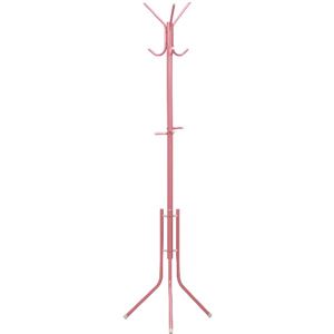 パイプポールハンガー(コートハンガー) スチール 幅51cm×奥行44cm×高さ176cm ライトピンク