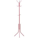 パイプポールハンガー(コートハンガー) スチール 幅51cm×奥行44cm×高さ176cm ライトピンク