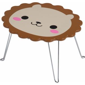アニマルミニテーブル(サイドテーブル) 【ライオン柄】 幅34cm×奥行30cm×高さ19.5cm