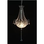 シャンデリア1灯 アクリル/スチール BS284-459 クリア ［照明器具/インテリア家具］ 【完成品】
