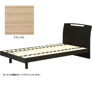木製ベッドゴリン/ベッドフレーム Sサイズ(シングルサイズ) ロール式床板/3段階高さ調整付き ナチュラル