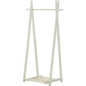 折りたたみ木製ハンガーラック 幅80cm×奥行45cm×高さ148cm WH ホワイト（白）