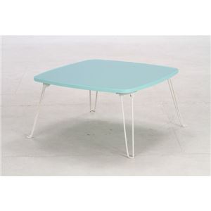 カラーテーブル/折りたたみテーブル 角60 正方形(幅60cm×奥行60cm) グリーン（緑）