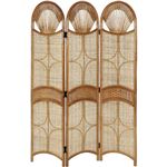パーテーション/ラタンスクリーン3連 高さ150cm 木製(籐) アジアン調 ハニー 【完成品】
