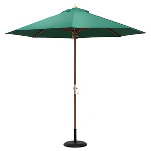 木製パラソル 幅270cm ポリエステル/天然木 270GR グリーン（緑） ［屋外/アウトドア/ガーデニング］