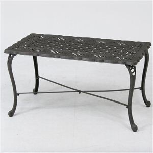 ガーデンテーブル/モールド パークテーブル アルミニウム 幅87cm×奥行44cm×高さ46cm