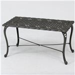 ガーデンテーブル/モールド パークテーブル アルミニウム 幅87cm×奥行44cm×高さ46cm