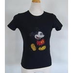 「RyuRyu」ミッキーマウス★スパンコールTシャツ・ブラックM