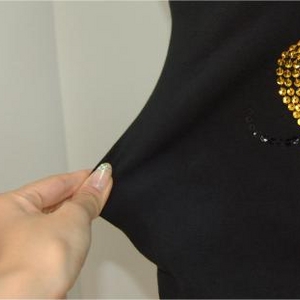 「RyuRyu」ミッキーマウス★スパンコールTシャツ・ブラックM