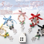 南フランス風ガラスパール☆ラッキーサインストラップ（ブラック）