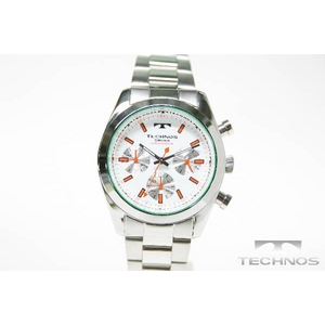 TECHNOS(テクノス) クロノグラフ腕時計 シルバーホワイト TBM527SW