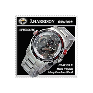 J.HARRISON（ジョンハリソン） 多機能手巻付&自動巻 腕時計 JH-015GR.B