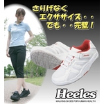 ウォーキングシューズ NEW Heeles ウォーカー ホワイト 23.5cm