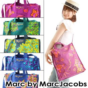 MARC BY MARC JACOBS(マークバイマークジェイコブス) ダブルハンドル トートバッグ Flower Tote Plum/Pink(117514)