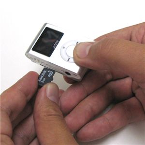 超小型MicroSD挿入型MP3プレーヤー SL(シルバー)