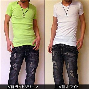【男の色気NO.1!】モテピタT Vネック ホワイト