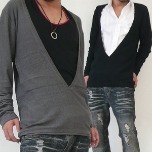 テッツ　Ｖネックニット ブラック M