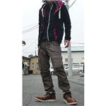 Wウエストカーゴパンツ(850043) ブラウン Lサイズ