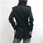 セミロングライダーストレンチコート ブラック XLサイズ