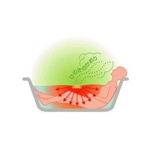 岩盤のお湯箱