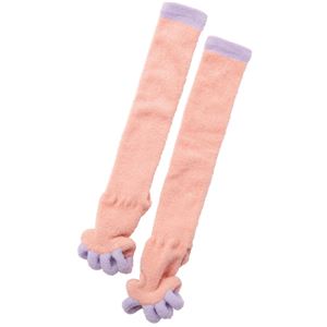 眠れる森の5本指ふわもこソックス 着圧タイプ ピンク【2個セット】