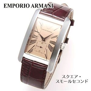 EMPORIO ARMANI (エンポリオ･アルマーニ) クラシックレザーウォッチ AR0154／スクエア・スモールセコンド