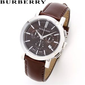 BURBERRY(バーバリー) レザーベルトウォッチ ヘリテージ メンズ クロノグラフ  BU1383