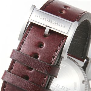 BURBERRY(バーバリー) メンズ デュアルタイム レザーベルトウォッチ BU7681/シルバー