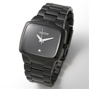 NIXON(ニクソン) PLAYER メンズ ブレス ウォッチ 1Pダイヤ A-140 A140-001/ブラック×ブラック