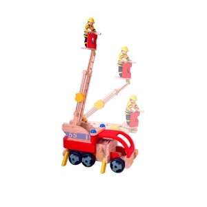 ★PLAN TOYSの木製玩具（木のおもちゃ）★6310★ 消防車