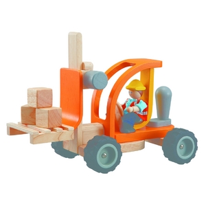 PLAN TOYSの木製玩具（木のおもちゃ）★6308★ フォークリフト