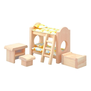 ★PLAN TOYSの木製玩具（木のおもちゃ）★9502★ クラシック子ども用ベッド