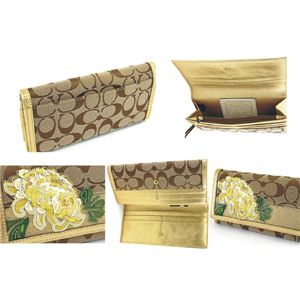 COACH(�R�[�`) �V�O�l�`���[ �X�g���C�v �t���[���� �X���� �G���x���[�v �����z �S�[���h 41418