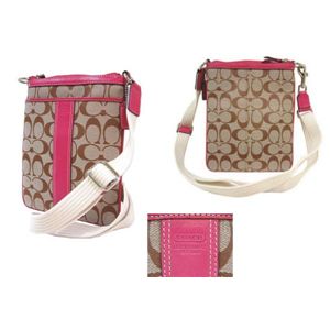 COACH(�R�[�`) �V�����_�[�X�E�B���O�o�b�O �V�O�l�`���[ �X�g���C�v �s���N 41891