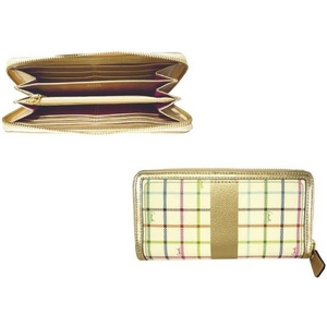 コーチ ヘリテージ タッターソール アコーディオン ジップ アラウンド長財布 ゴールド 42110