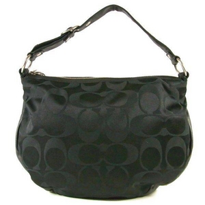 COACH(コーチ) ショルダーバッグ アリ シグネチャー サティーン ラージ ホーボー ブラック 13656 円高還元